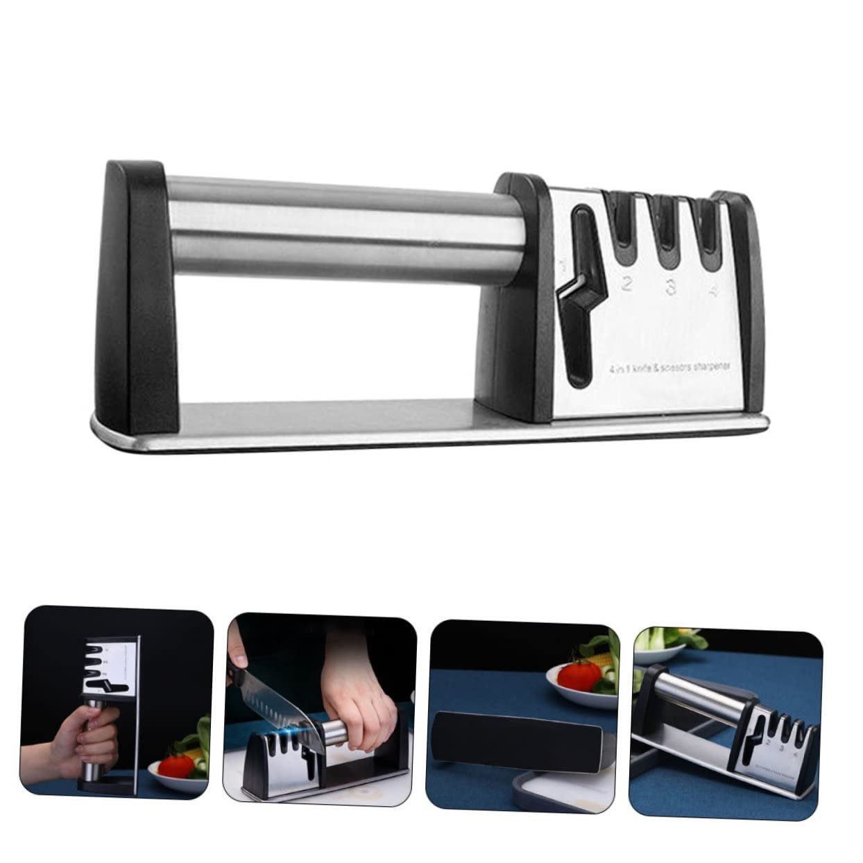 Ручная точилка для ножей и ножниц эргономичная антискользящая, фото №3