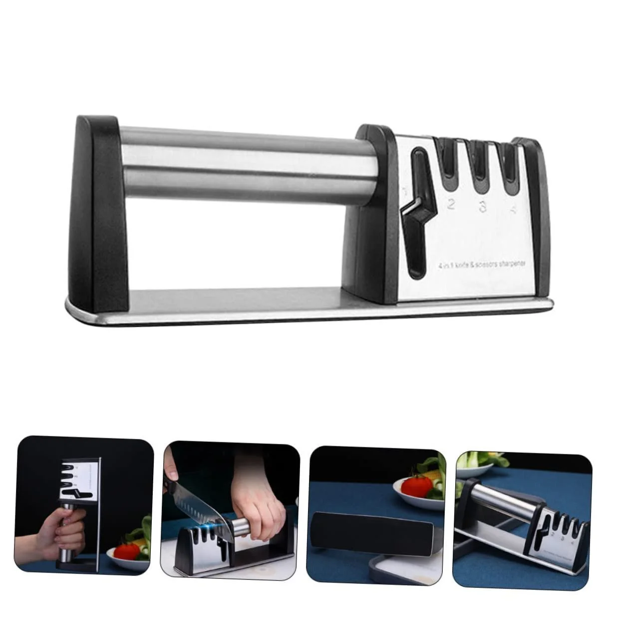 Ручная точилка для ножей и ножниц эргономичная антискользящая, фото №3