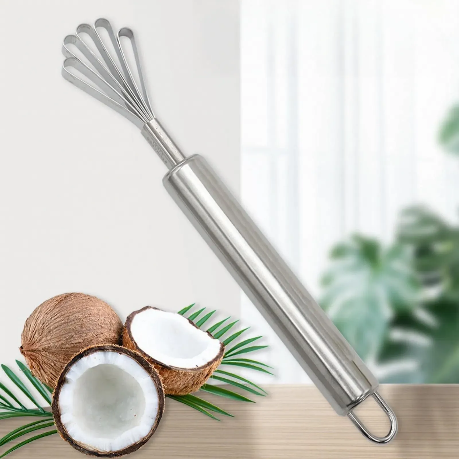 Терка Mumusuki для кокосу, скребок для кокосу з нержавіючої сталі, фото №5