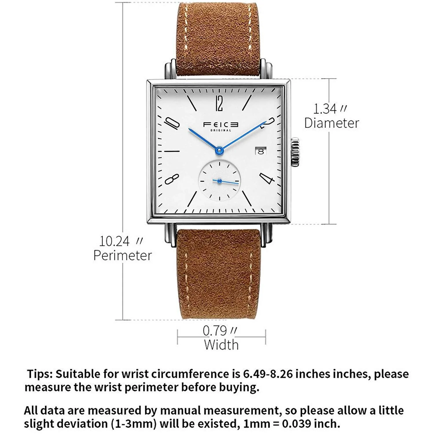 Механические часы-скелетон Feice FM301 Унисекс Квадратные Автоматические, сапфировое стекло и кожаный ремешок, диаметр: 34 мм, фото №3 Механические часы-скелетон Feice FM301 Унисекс Квадратные Автоматические, сапфировое стекло и кожаный ремешок, диаметр: 34 мм, фото №3