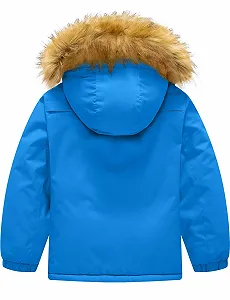Куртка GEMYSE Зимова тепла водонепроникна дихаюча з хутряним коміром вітрозахисна для дітей - Фото 1