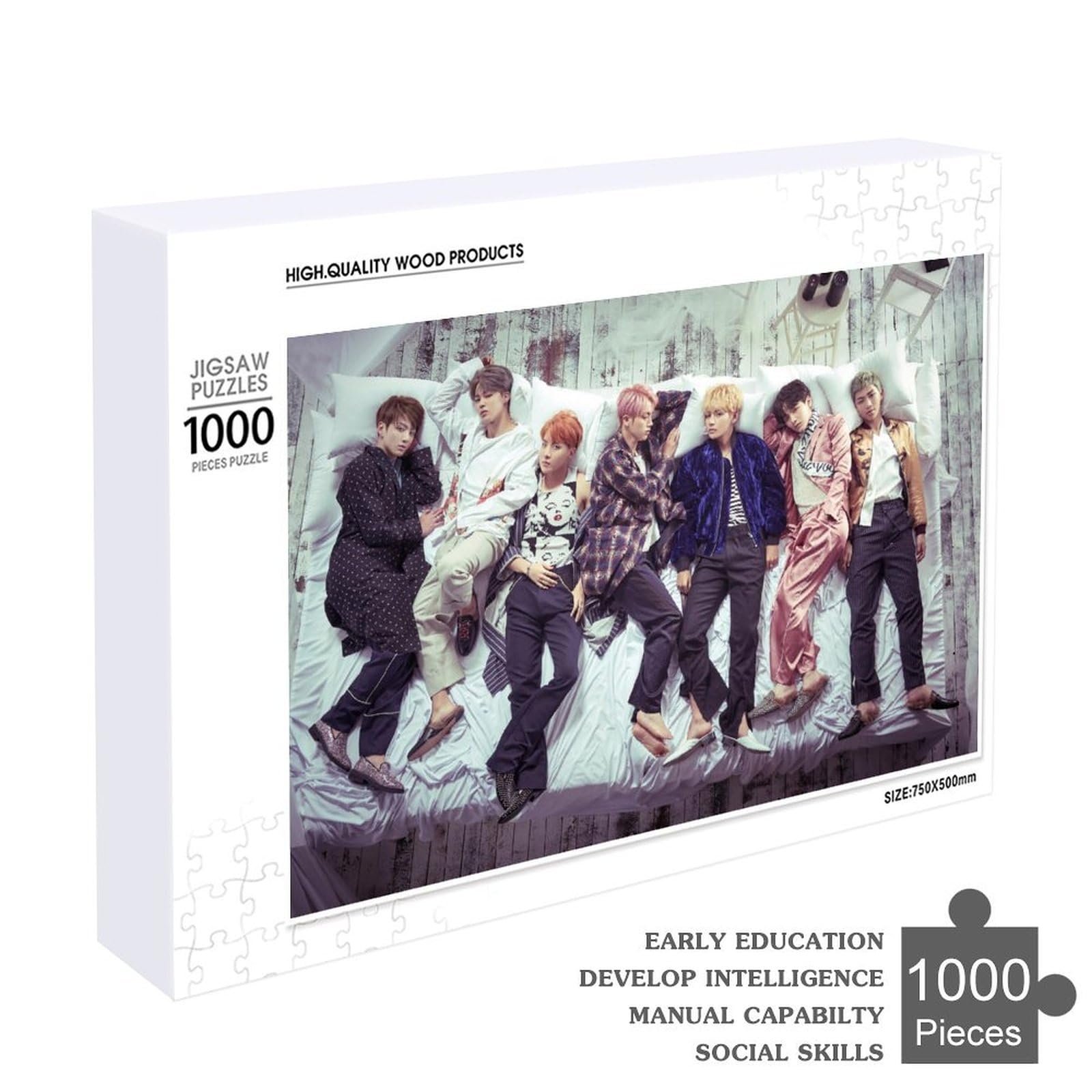Пазл BTS Group Poster 1000 деталей 38 x 26 бумажный, фото №3