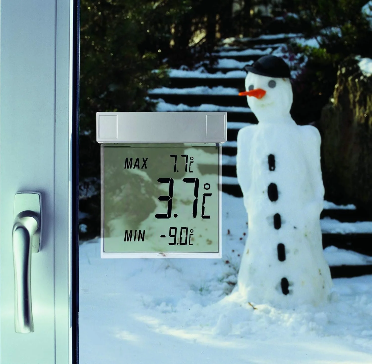 Термометр TFA Dostmann Vision цифровий віконний 30.1025 з великим дисплеєм температури зовнішнього повітря, фото №4