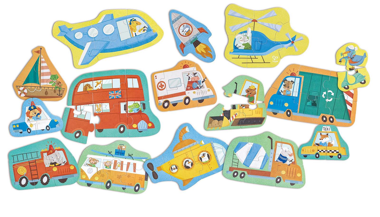 Набір пазлів Wonderful Vehicle 15 класичних транспортних засобів, фото №1