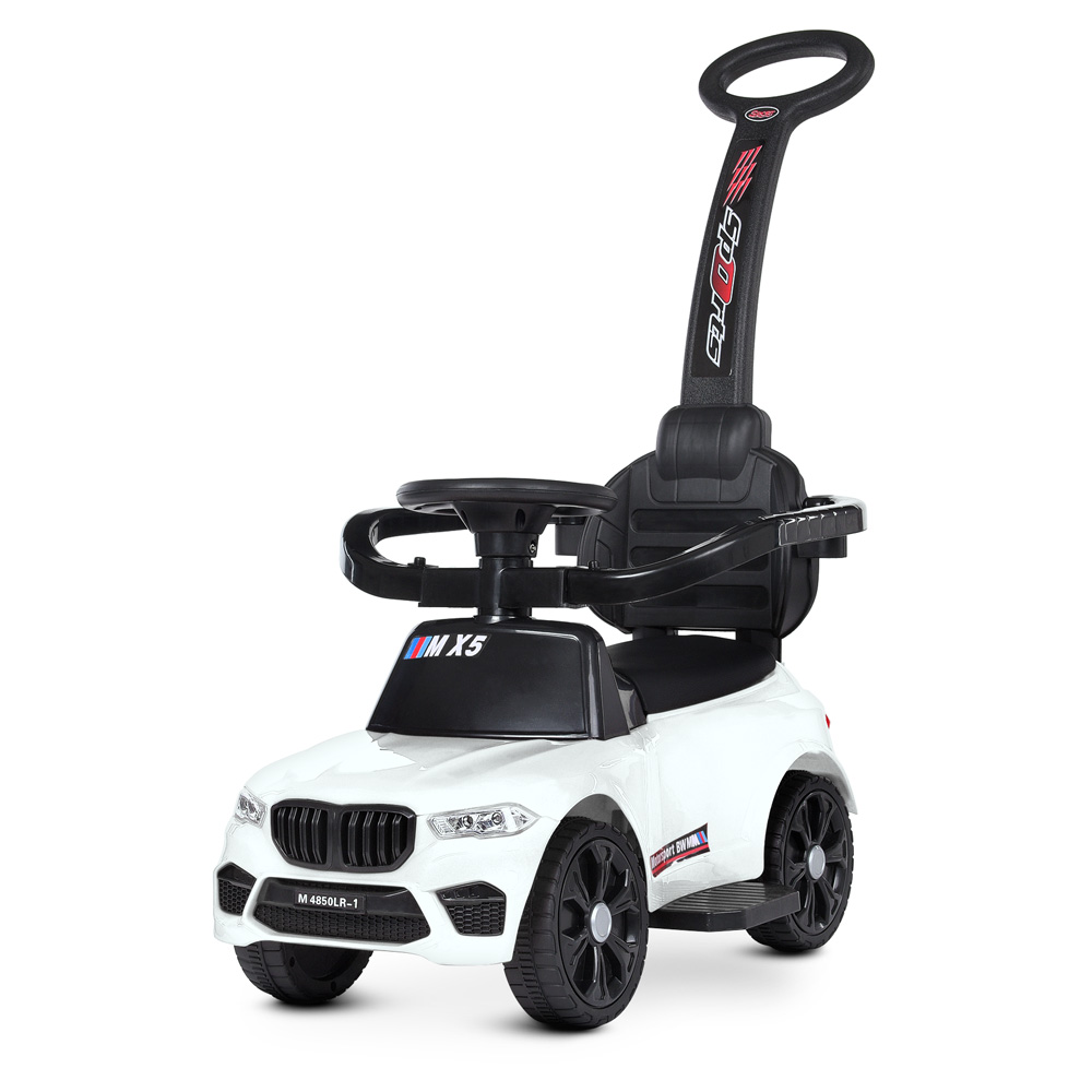 Дитяча каталка-толокар на радіокеруванні BMW з MP3 та USB M 4850LR-1 Білий, фото №1