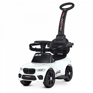 Дитяча каталка-толокар на радіокеруванні BMW з MP3 та USB M 4850LR-1 Білий - Фото 1