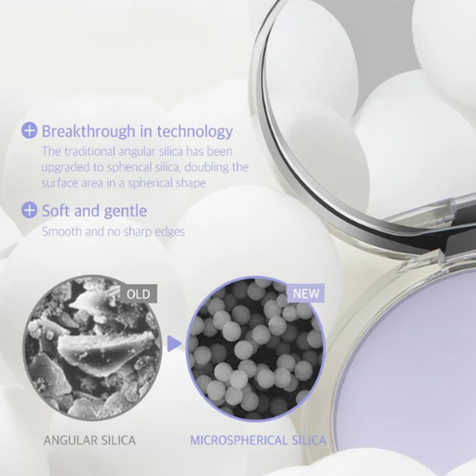 Пудра Caduola Lavender Matte Oil Control Compacto с Мини-Пуховкой 1 ШТ, фото №2