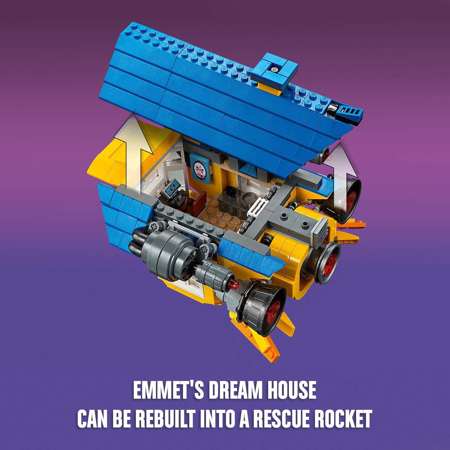 Кубики LEGO Movie 2 70831 Еммет’s Dream House Rescue Rocket, фото №5