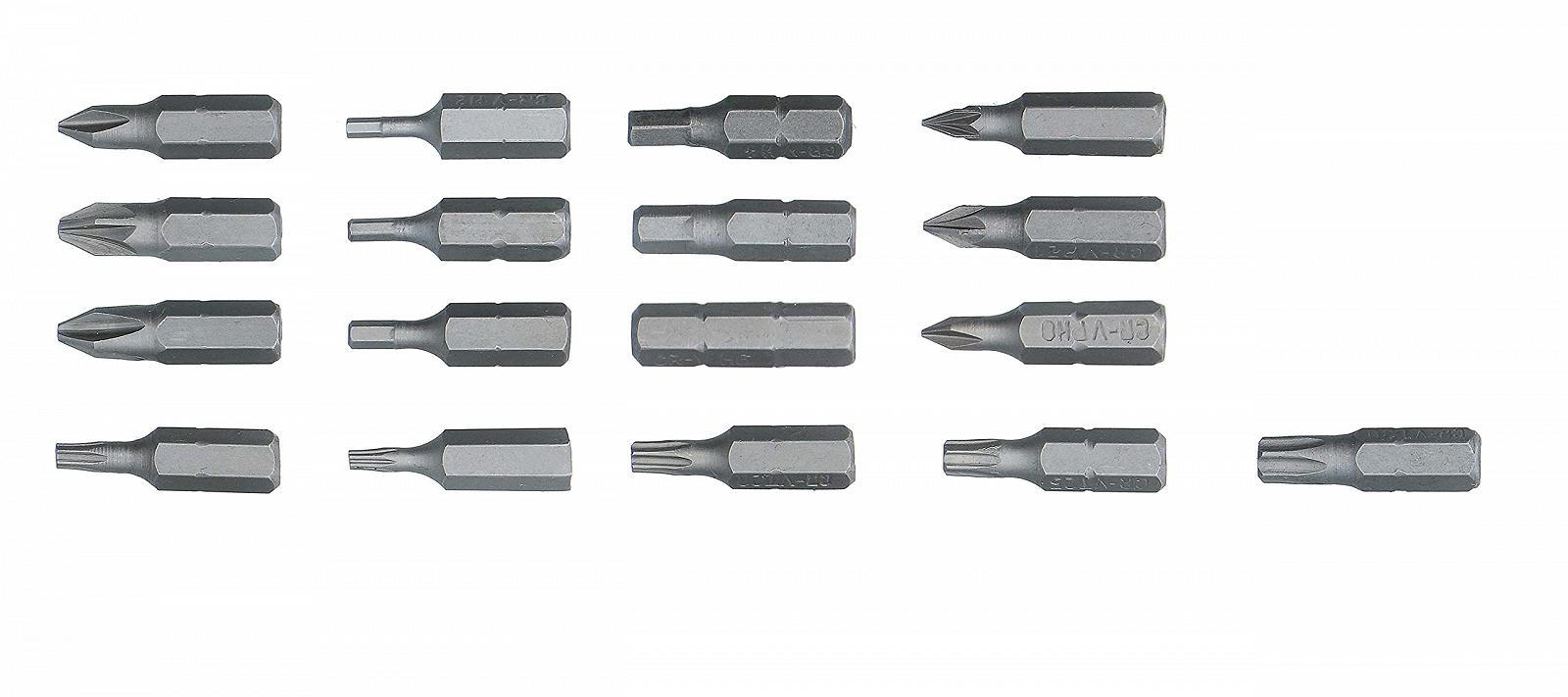 Набір викруток Kinzo 32 шт Чорний, Жовтий, Синій, фото №4