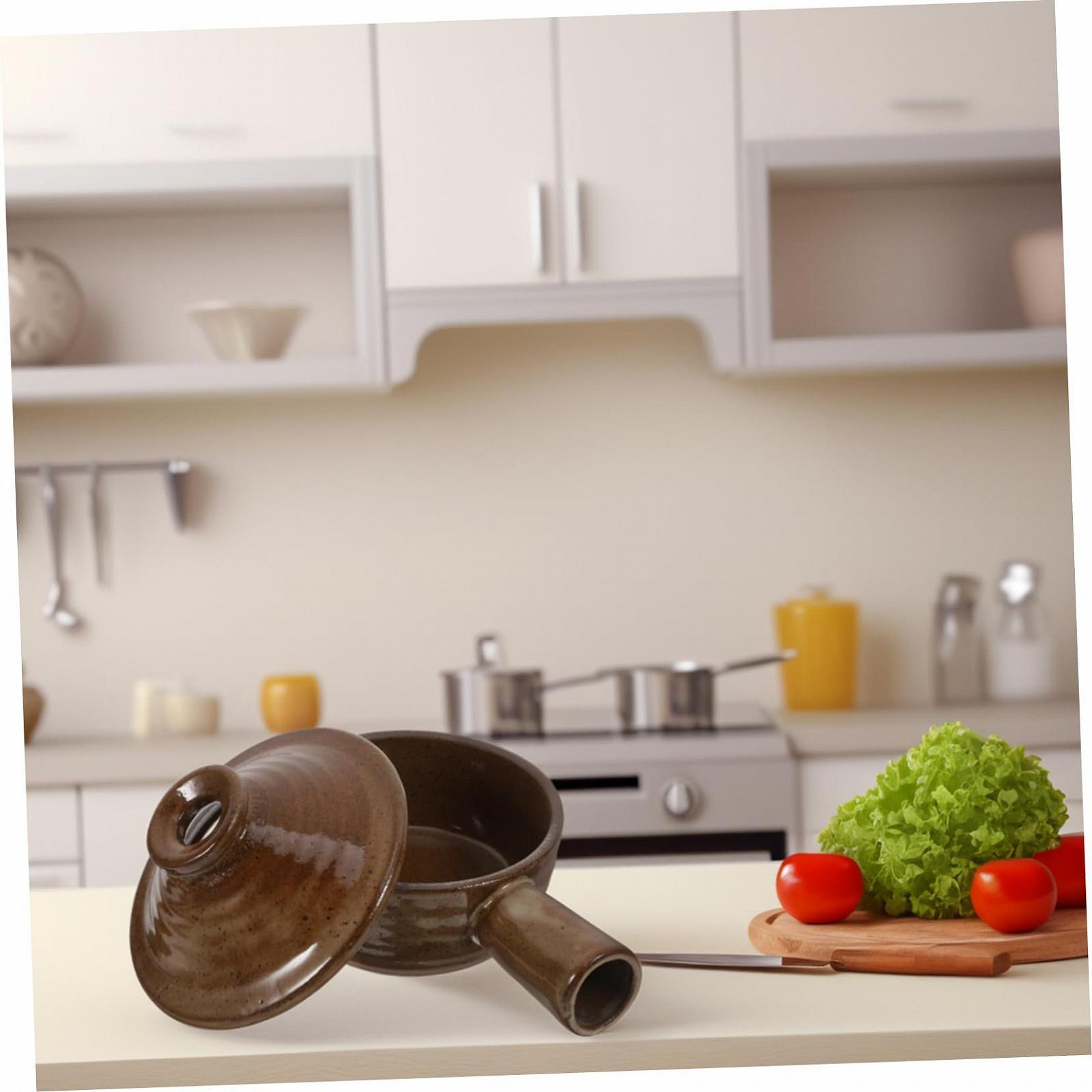 Кастрюля-сотейник LIFKOME с крышкой термостойкая легкая бесшовная с антипригарным покрытием, фото №6