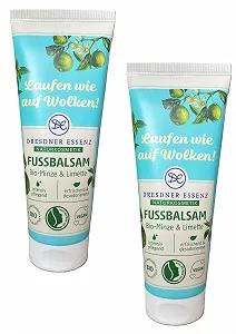 Бальзам для ніг Dresdner Essenz Organic Mint & Lime, набір з 2 шт., 2 x 75 мл - Фото 1
