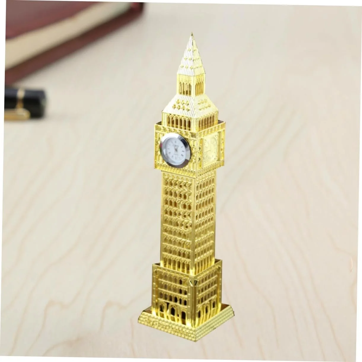 Годинник-будильник Вежа PartyKindom Металевий Золотий, фото №7