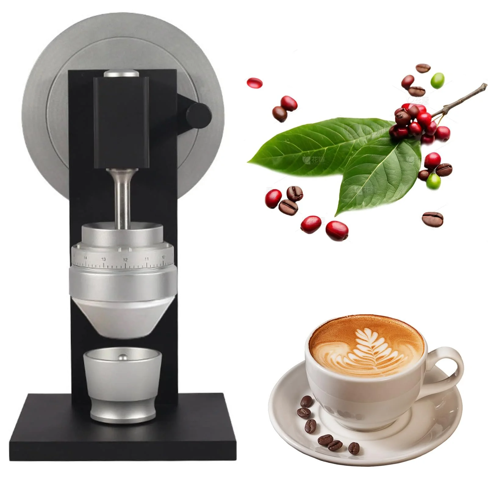 Ручна конічна кавомолка з заусенцями, портативна ручна млинка для кавових зерен, конічний шліфувальний диск 83 мм, кавомолка для кавових зерен, точне регулювання помелу, регульована грубість, для еспресо, фото №1 Ручна конічна кавомолка з заусенцями, портативна ручна млинка для кавових зерен, конічний шліфувальний диск 83 мм, кавомолка для кавових зерен, точне регулювання помелу, регульована грубість, для еспресо, фото №1