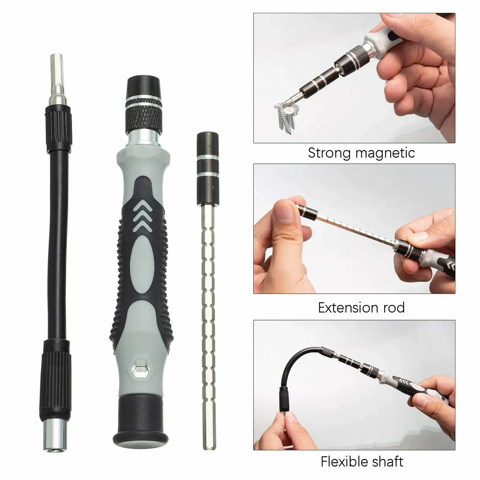 Набір прецизійних викруток HPMAISON 115 в 1 магнітний для електроніки, фото №6