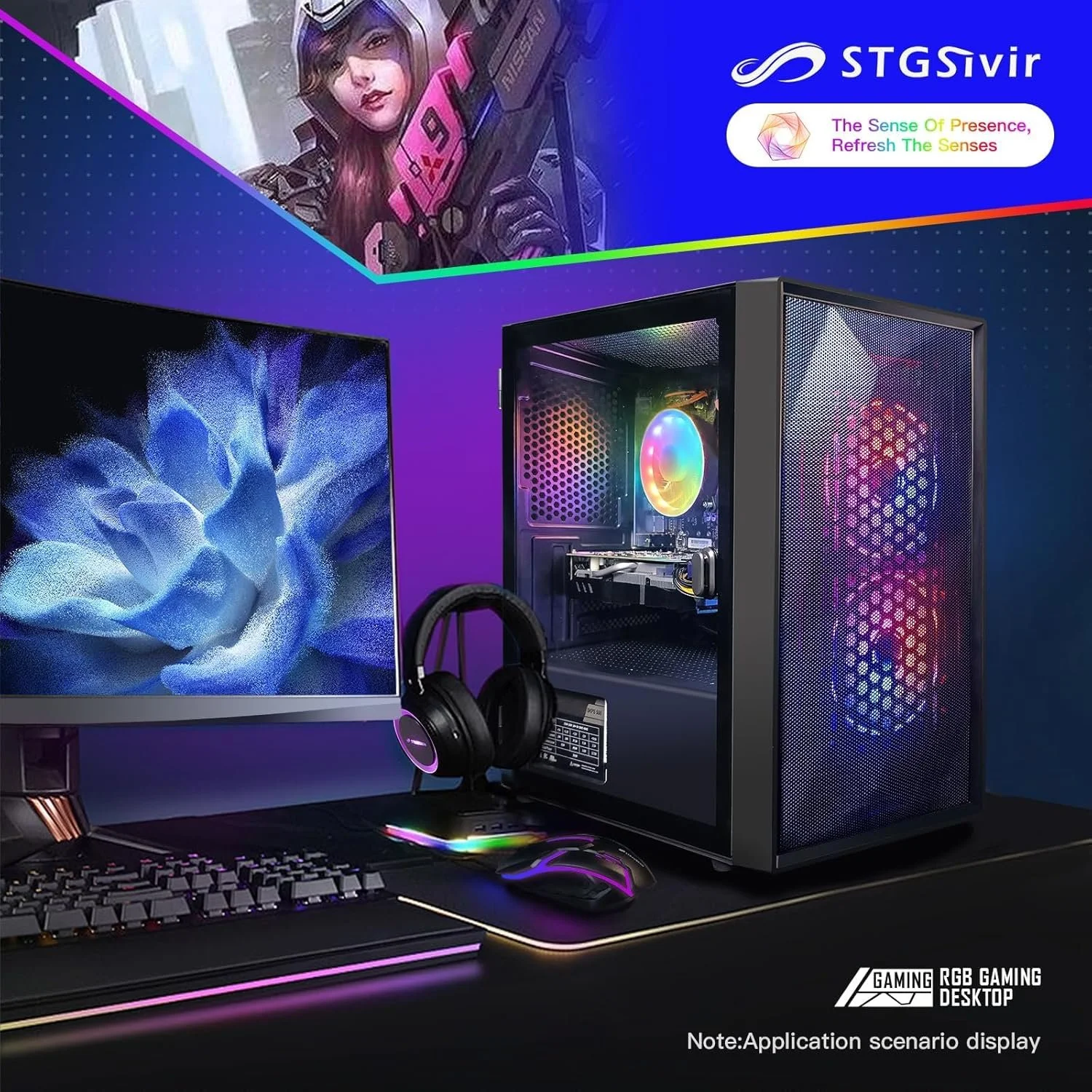 Комп’ютер STGsivir PC Gamer / Intel Core i5-4590 / RAM 16GB / SSD 512GB / AMD Radeon R9 370 / HDMI / LAN / Wi-Fi 5 / Bluetooth 5.0 / Windows 11 / Чорний, фото №5 Комп’ютер STGsivir PC Gamer / Intel Core i5-4590 / RAM 16GB / SSD 512GB / AMD Radeon R9 370 / HDMI / LAN / Wi-Fi 5 / Bluetooth 5.0 / Windows 11 / Чорний, фото №5