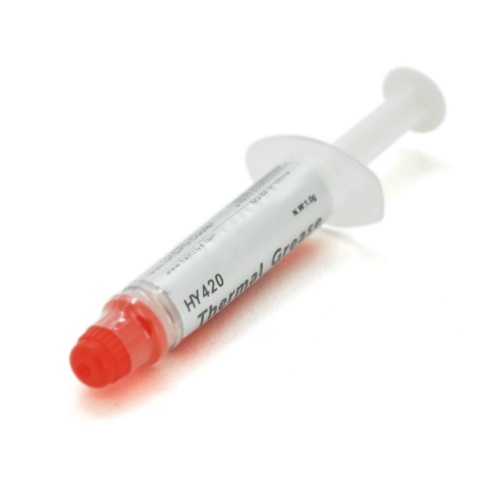 Паста термопровідна HY-420 1g шприц White 1,36W / m-K 0.229  C-in² W 30 300 В'язкість 1K cPs OEM Q50, фото №1