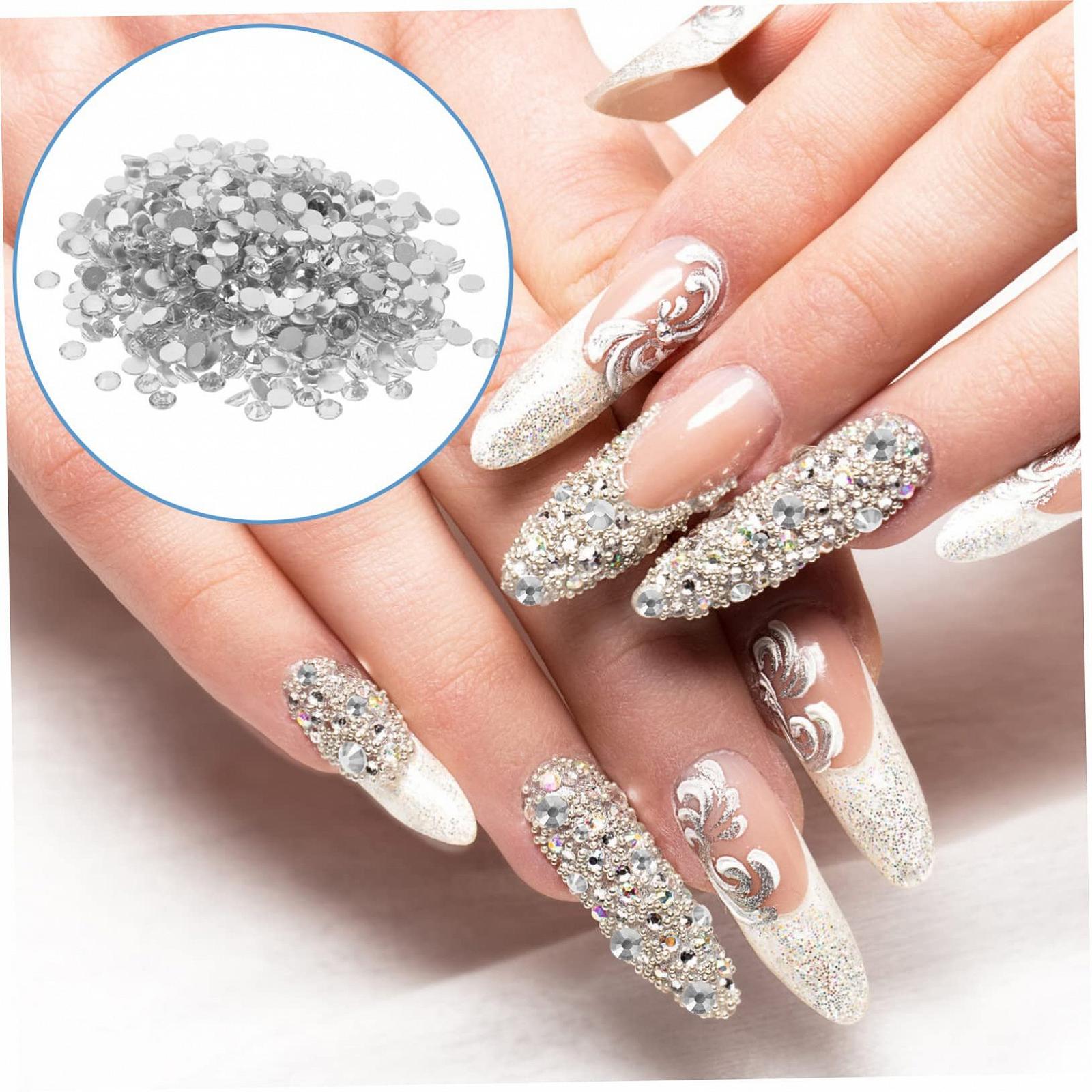 Стрази для нігтів Ipetboom 1440 шт. Кристалічні срібні, фото №5