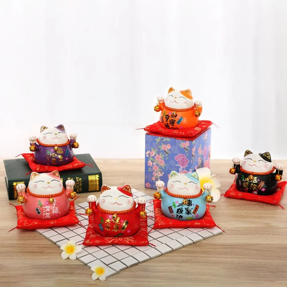 Скарбничка VOSAREA Lucky Cat Керамічна Neko, фото №4