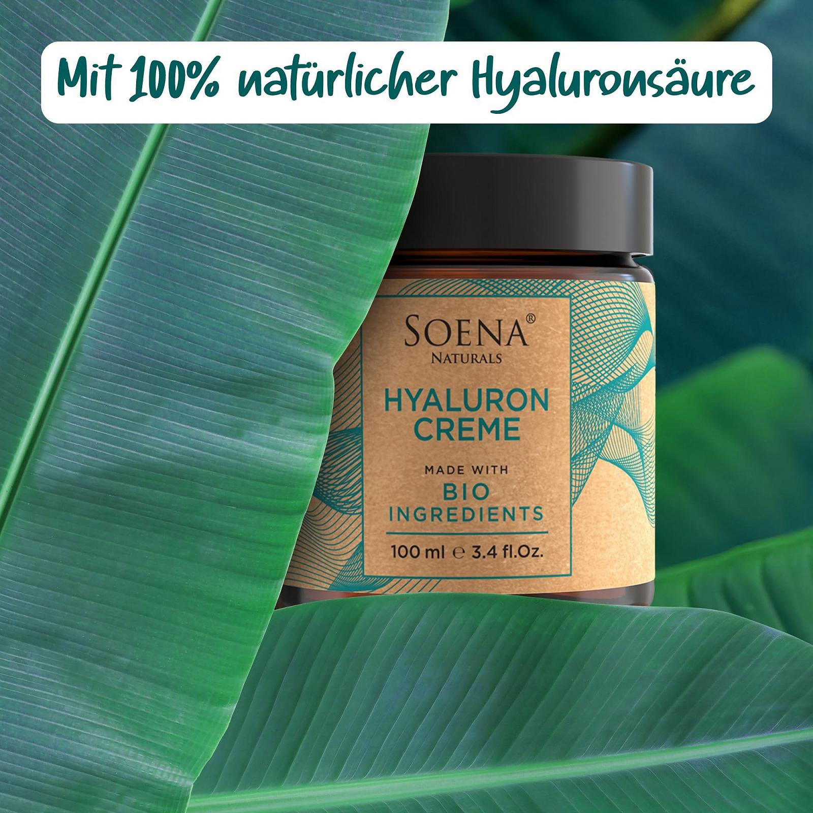 Крем для обличчя Soena Naturals Organic Hyaluronic Cream 4-Way Anti-Wrinkle денний та нічний 100 мл, фото №9