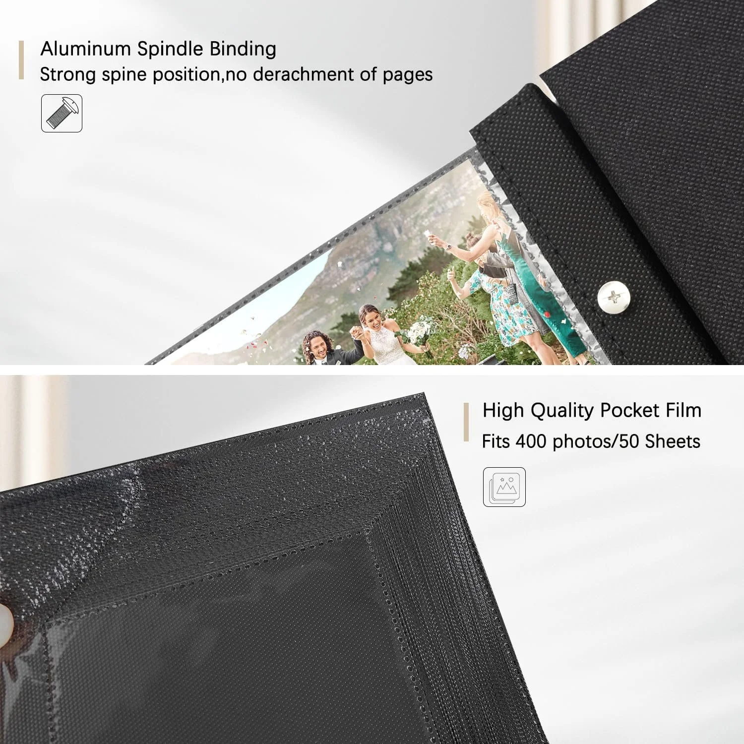 Фотоальбом Miaikoe 15 x 10 см, кармашки для 400 фотографий, вмещает 400 вертикальных фотографий 10x15 см для семьи, свадьбы, белый, фото №5 Фотоальбом Miaikoe 15 x 10 см, кармашки для 400 фотографий, вмещает 400 вертикальных фотографий 10x15 см для семьи, свадьбы, белый, фото №5