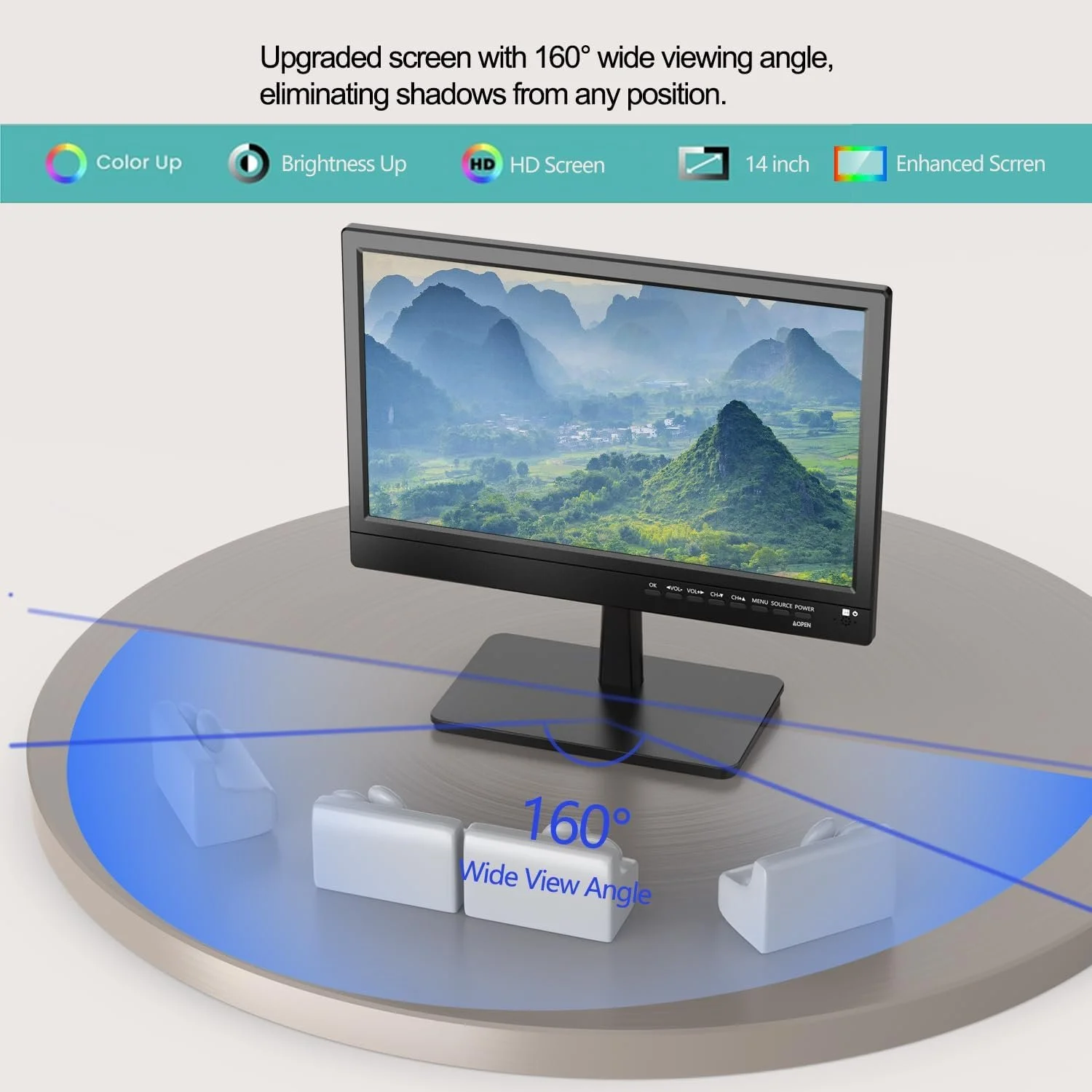 Телевизор 14" ZOSHING TV-14/T2 / Full HD / 60 Гц / LED / T2, фото №2 Телевизор 14" ZOSHING TV-14/T2 / Full HD / 60 Гц / LED / T2, фото №2