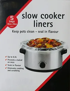 Мешки Vsorce4u 5 шт 30 x 55 см Slow Cooker Liner для круглых и овальных мультиварок для медленного приготовления 1 шт. - Фото 1