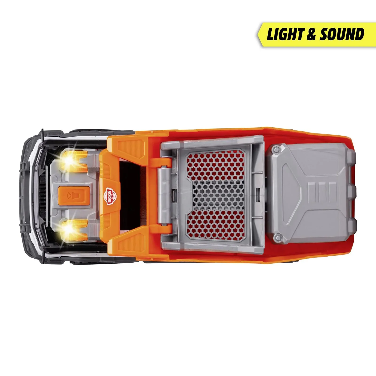 Самосвал Dickie Toys 30 см - Большой самосвал от 3 лет с лопатой и ситом для песочницы - Игрушечный автомобиль для детей со светом и звуком, фото №4