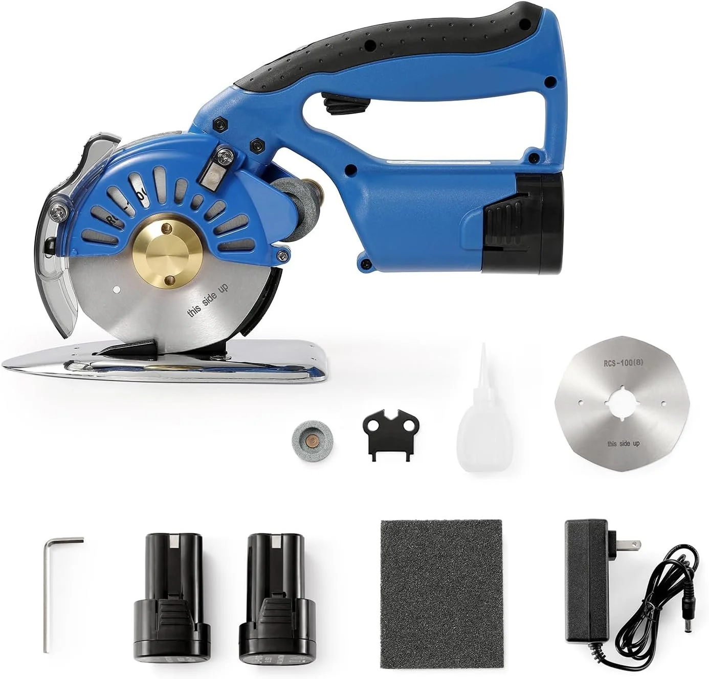 Резак для ткани VEVOR RCS-100B Blue, фото №1 Резак для ткани VEVOR RCS-100B Blue, фото №1