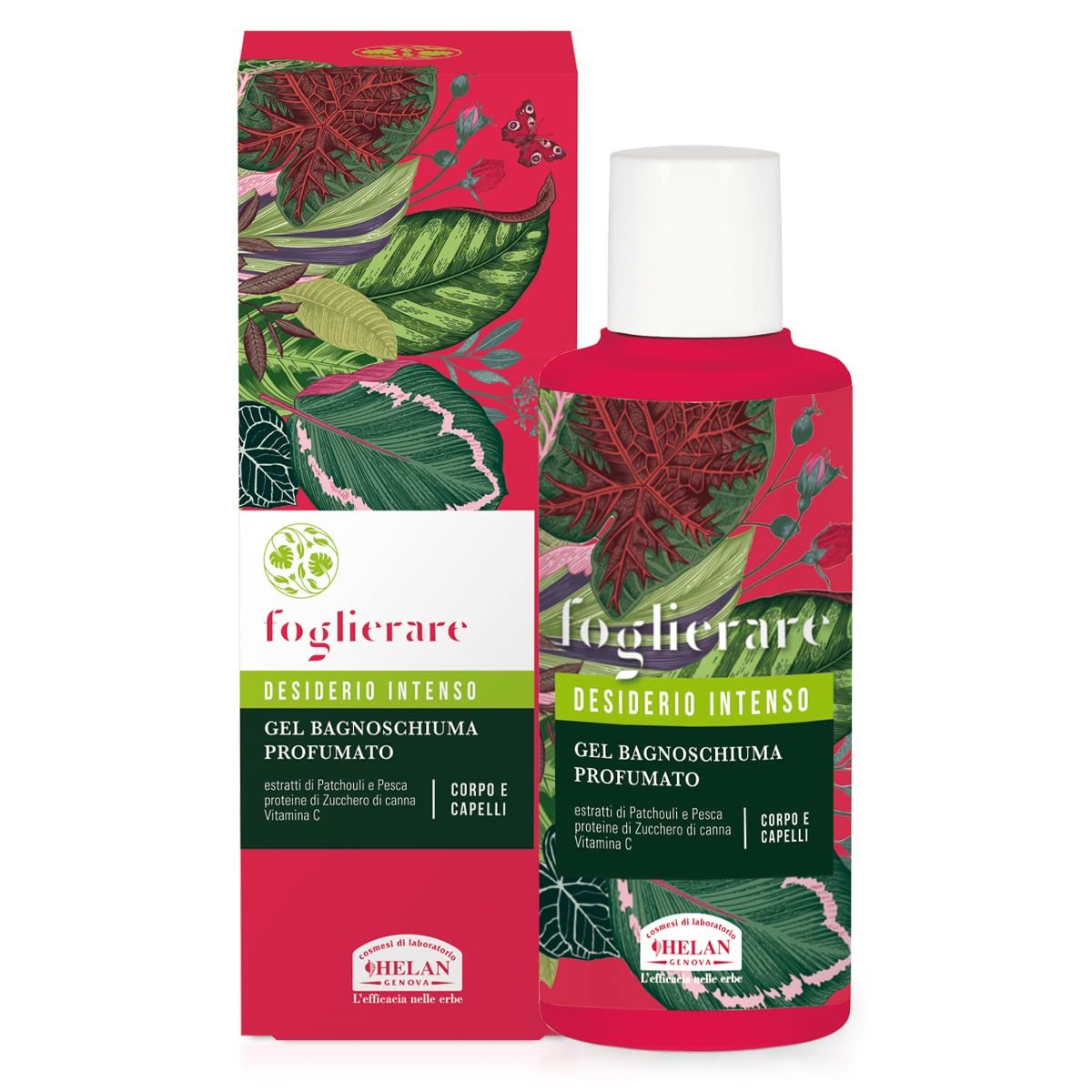 Шампунь и гель для душа Helan Foglierare Desiderio Intenso 200 мл натуральный с маслами кокоса и персика, фото №1