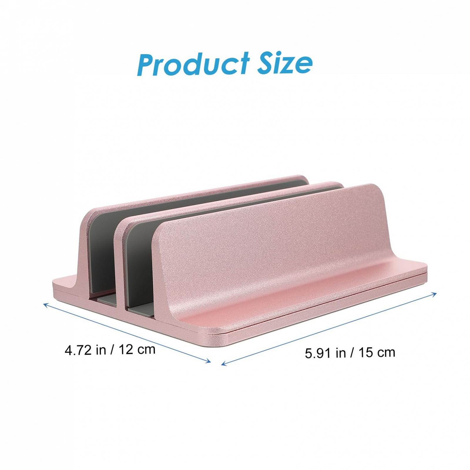 Вертикальна підставка для ноутбука NUOBESTY Алюмінієва з подвійними слотами Міцна, фото №4 Вертикальна підставка для ноутбука NUOBESTY Алюмінієва з подвійними слотами Міцна, фото №4