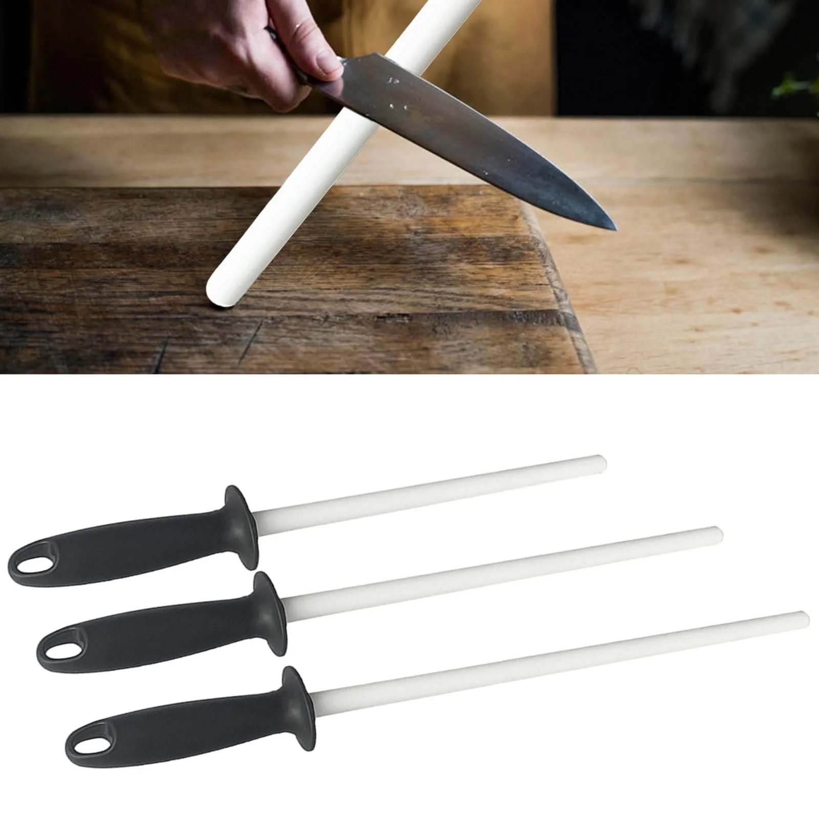 Мусат керамічний для заточування ножів професійний кухонний, фото №2