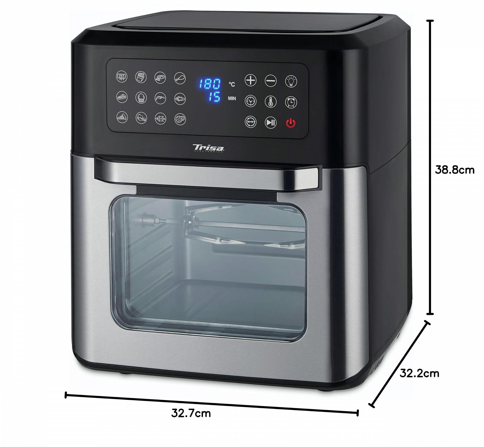Мультипечь-духовка Trisa Crisp Master XXL 12 л 12-в-1 серебристый/черный, фото №10 Мультипечь-духовка Trisa Crisp Master XXL 12 л 12-в-1 серебристый/черный, фото №10
