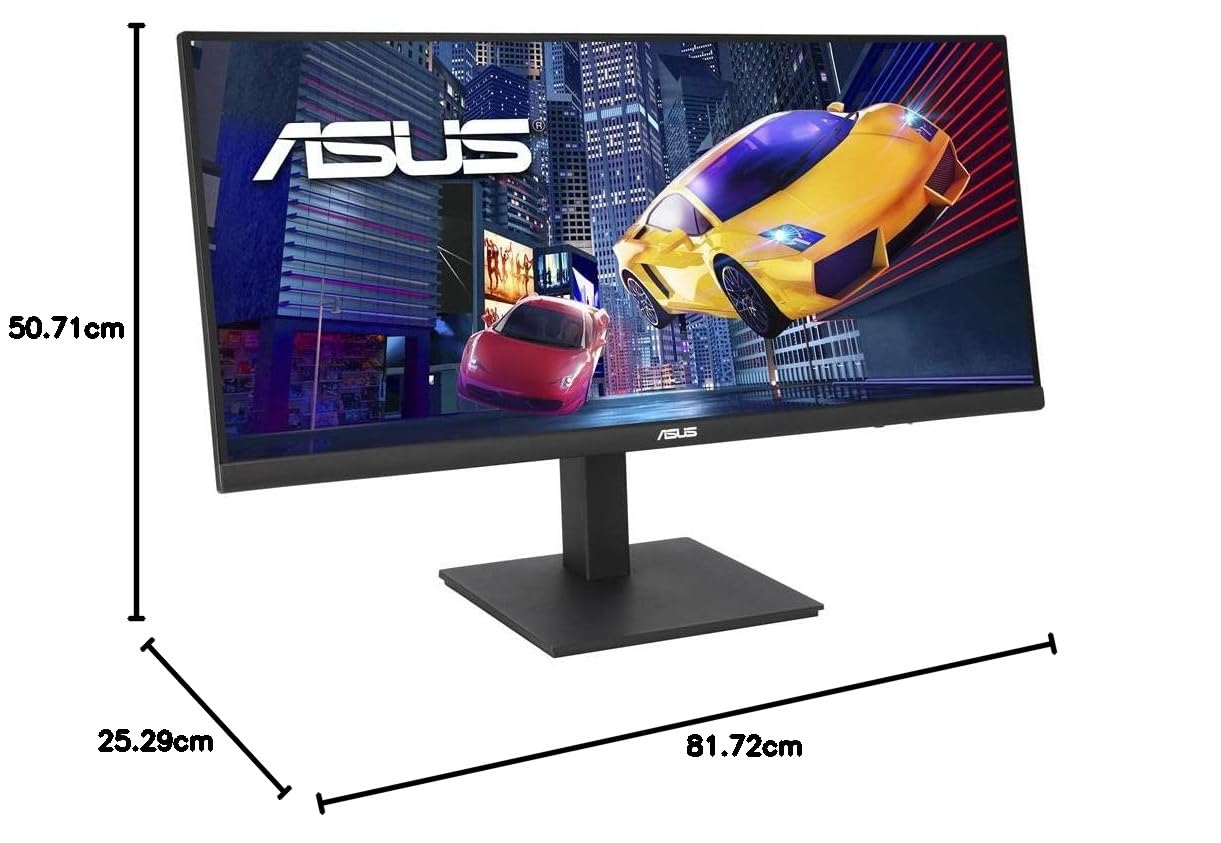 Монітор ASUS Eye Care VP349CGL 34 дюйми UWQHD 100 Гц 1мс MPRT FreeSync HDR 10 IPS 21:9 3440x1440 DisplayPort HDMI USB-C 15Вт Ергономічний, фото №7
