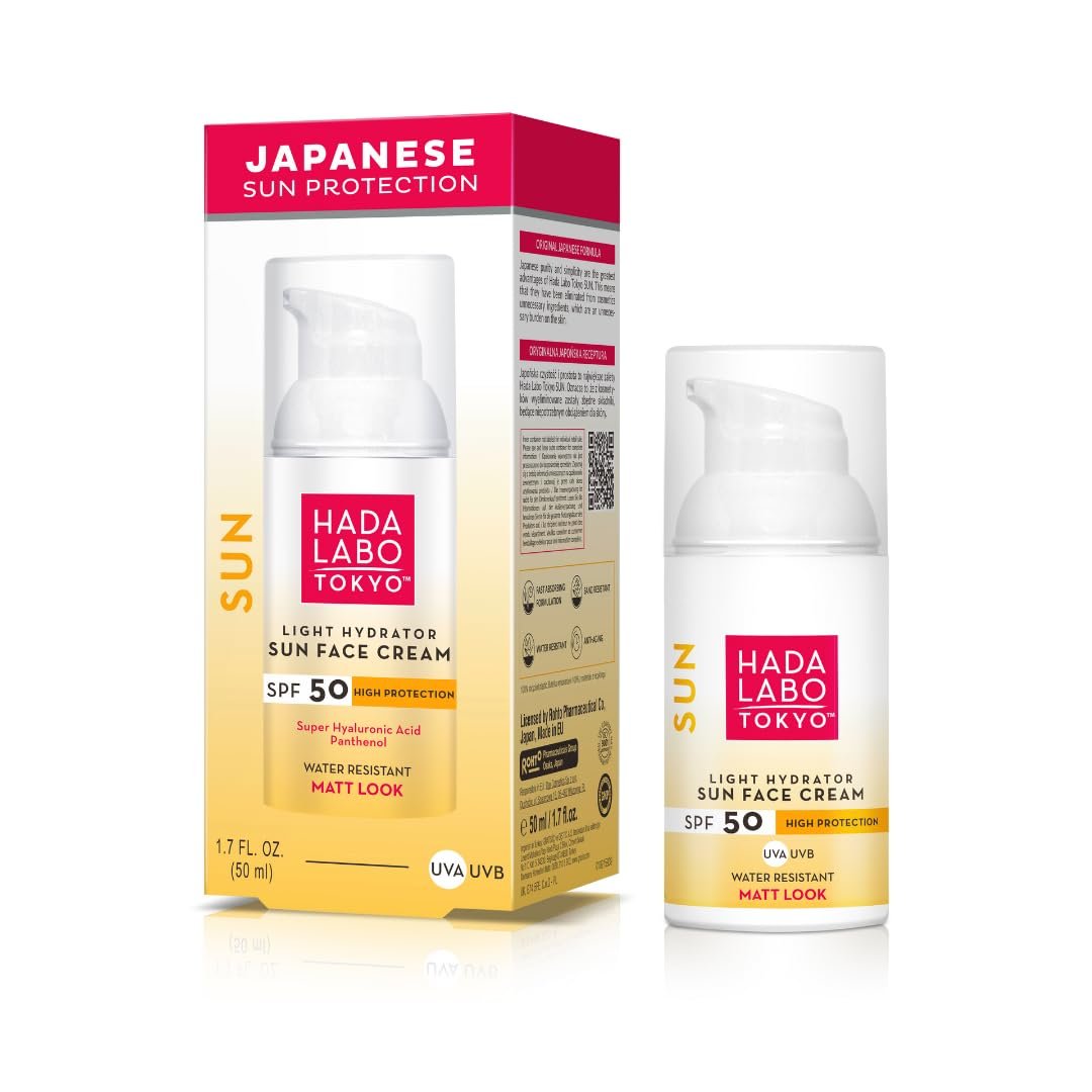 Солнцезащитный крем для лица Hada Labo Tokyo SPF 50 UVA/UVB с гиалуроновой кислотой и пантенолом, водостойкий, фото №1
