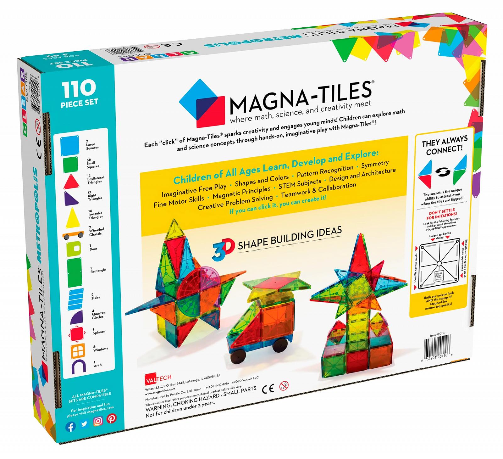 Конструктор Magna Tiles Metropolis 110 елементів, фото №2