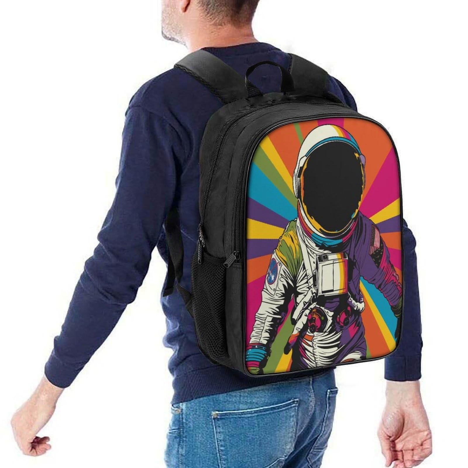 Рюкзак MXRMXR Astronaut 3D для детей, большие карманы, школьный ранец, подарки к школе, 40x28x16 см, фото №5