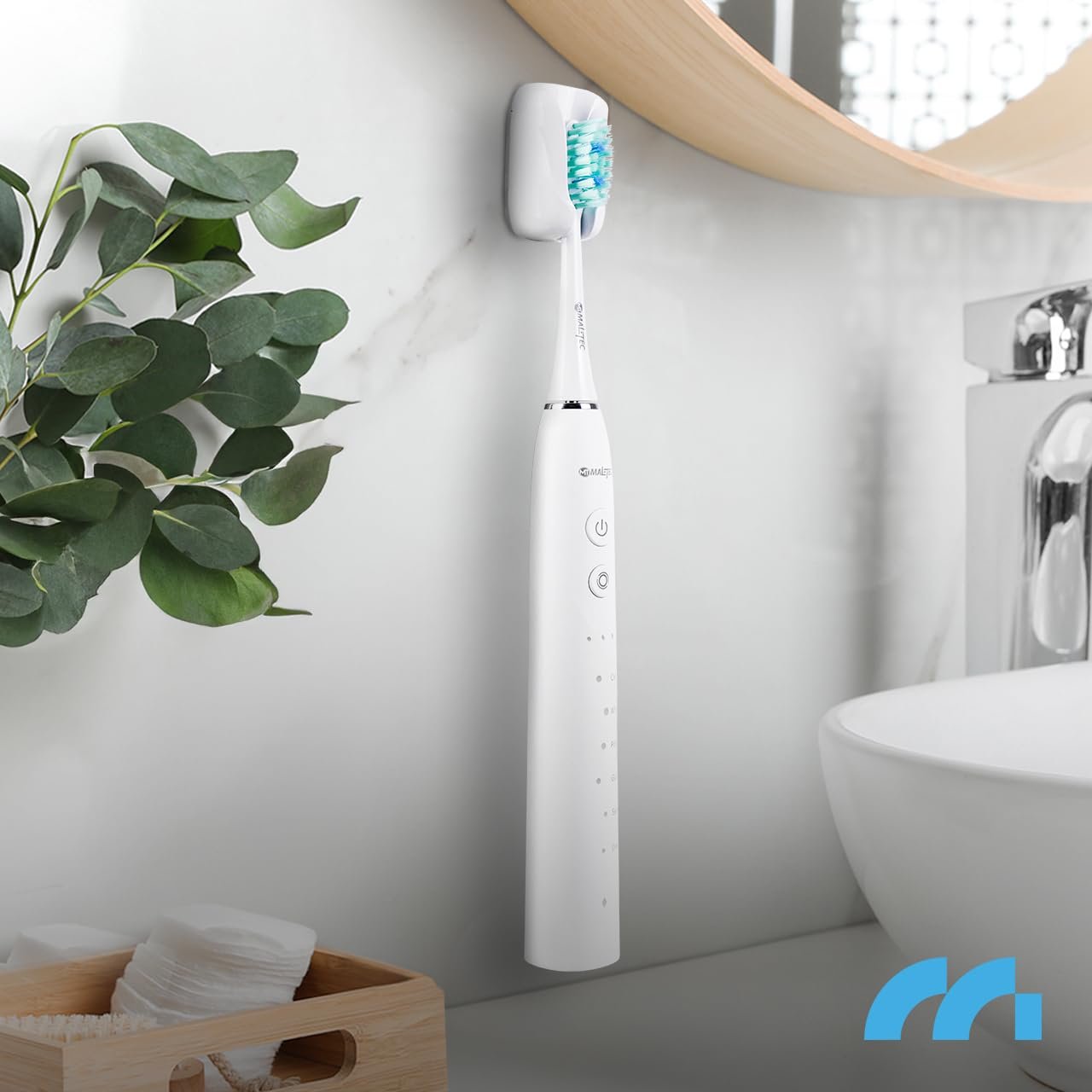 Електрична зубна щітка MalTec Sonic водонепроникна, 6 програм Біла, фото №7