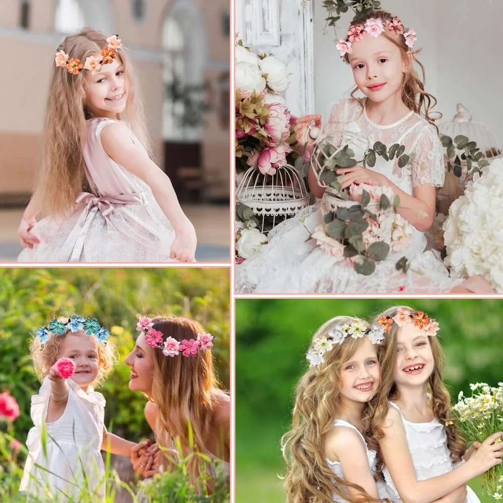 Вінок для волосся з квітами (8 шт.), фото №5