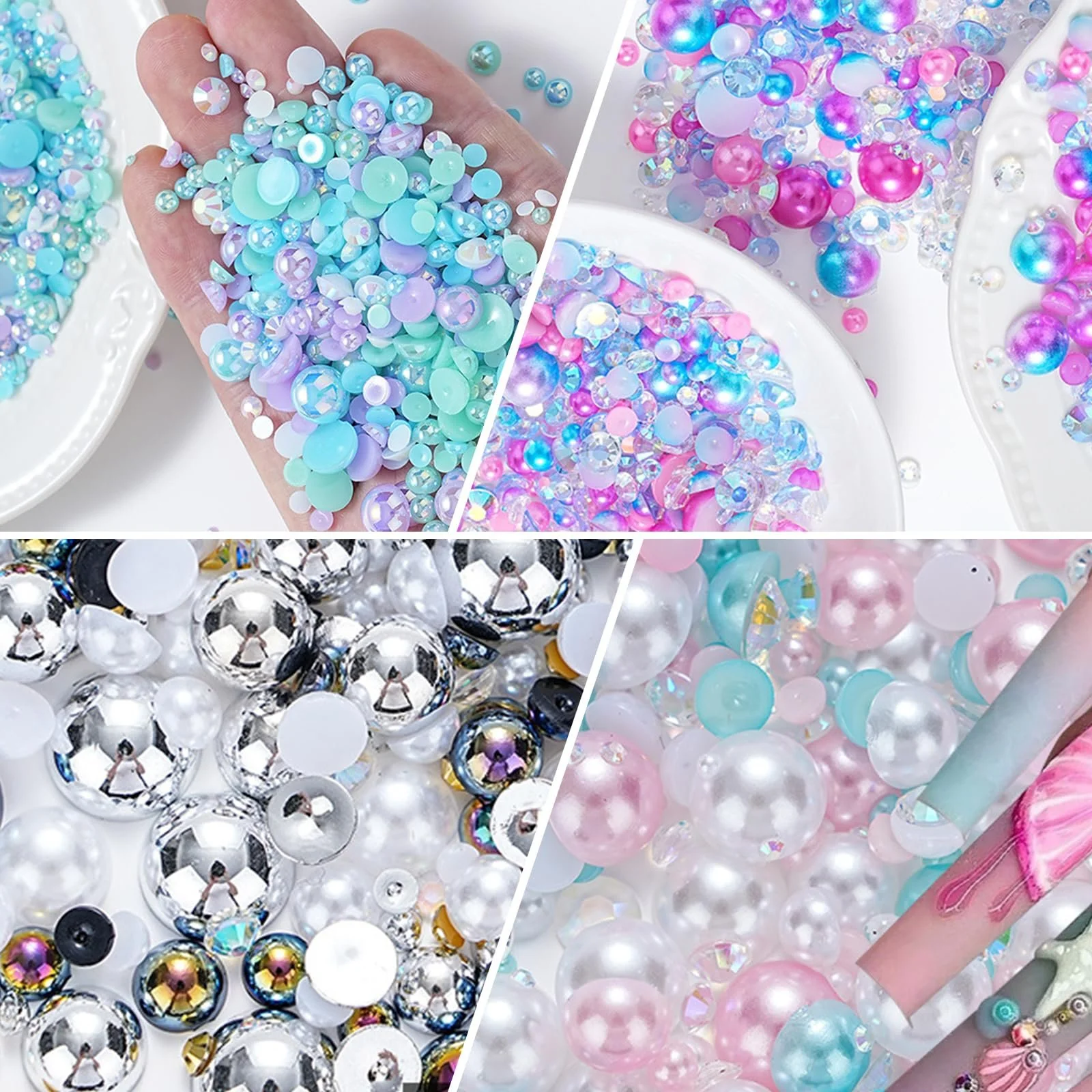 Полукруглые жемчужины для ногтей с плоской обратной стороной, жемчуг для нейл-арта, подвески для ногтей, стразы, украшения для ногтей, фото №7 Полукруглые жемчужины для ногтей с плоской обратной стороной, жемчуг для нейл-арта, подвески для ногтей, стразы, украшения для ногтей, фото №7