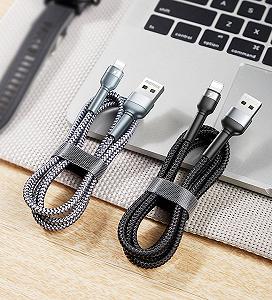Кабель для зарядки iPhone REMAX Jany RC-124i USB - Lightning 8-pin Cеребристый (1 м) synthetic.ua - Фото 1