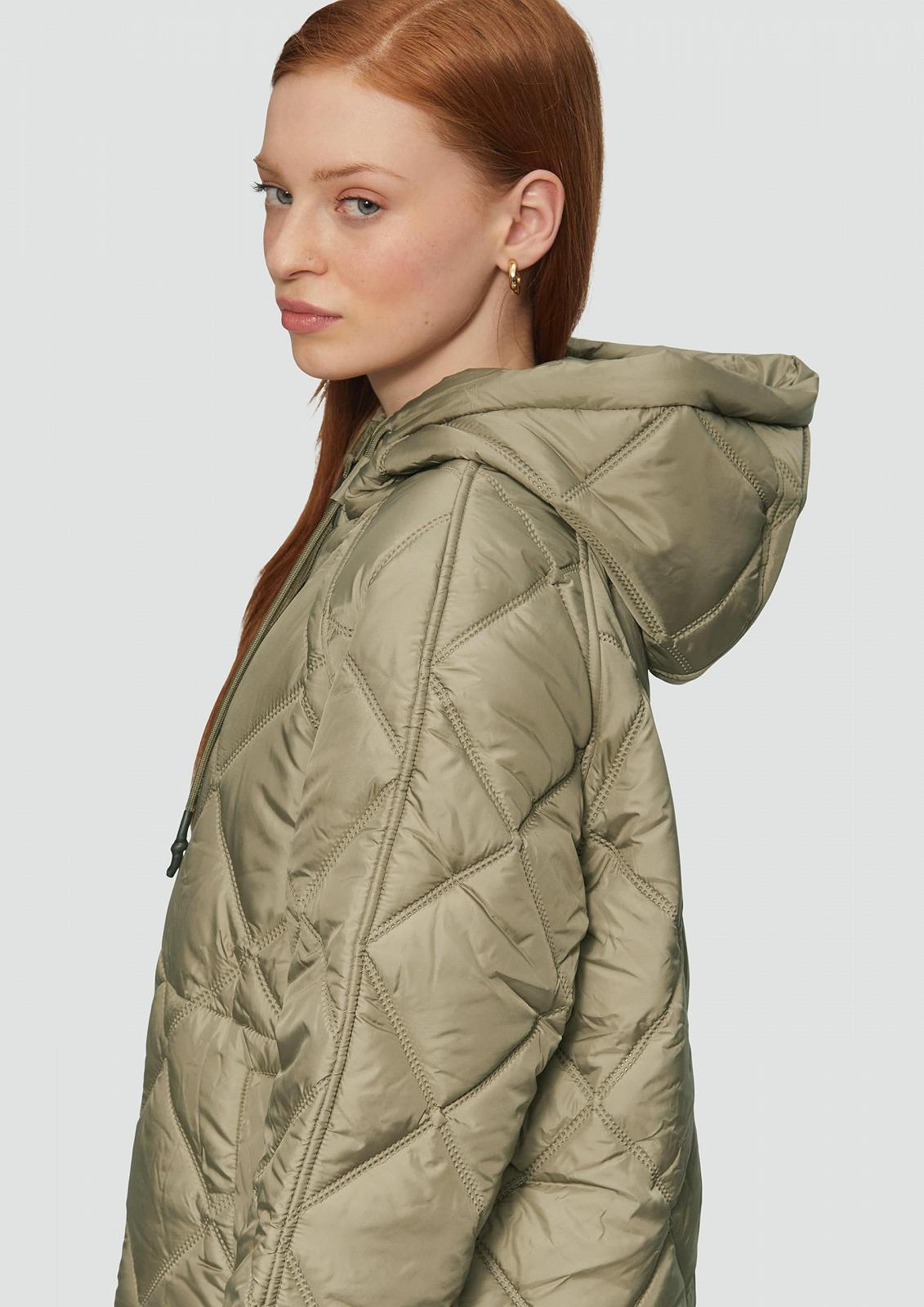 Пальто QS З капюшоном з тисненням, фото №4