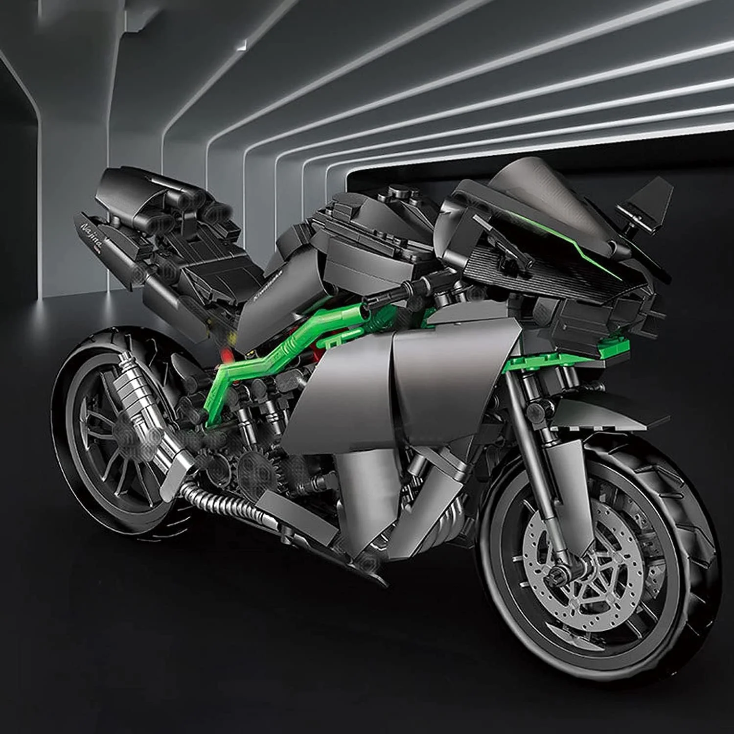 Конструктор Мотоцикл YILETKC Technik Kawasaki H2R, 888 деталей, технологичный супермотоцикл, конструктор гоночного мотоцикла, подарок для взрослых и подростков, фото №2 Конструктор Мотоцикл YILETKC Technik Kawasaki H2R, 888 деталей, технологичный супермотоцикл, конструктор гоночного мотоцикла, подарок для взрослых и подростков, фото №2