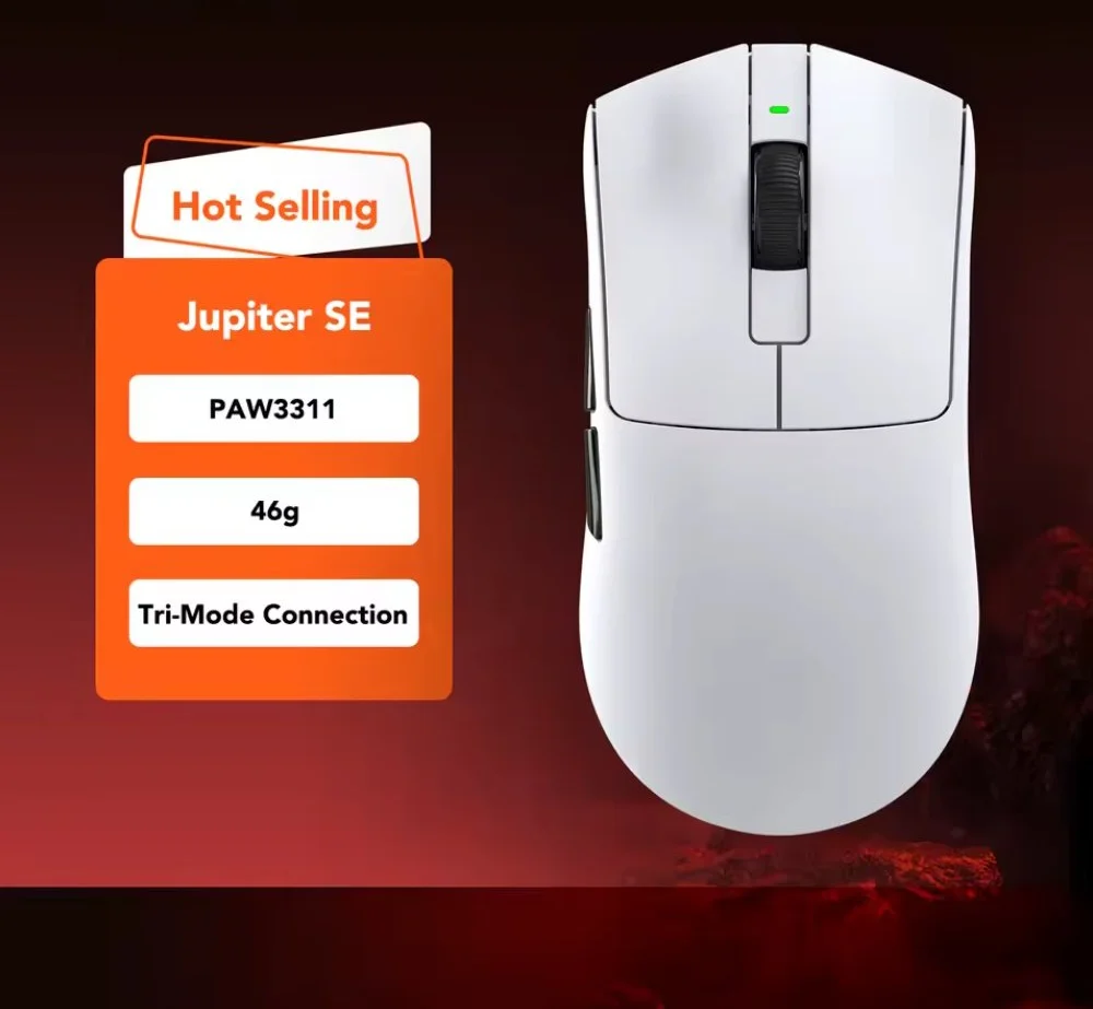 Ігрова мишка KYSONA Jupiter SE White PAW3311 24000DPI 1000Гц, фото №2