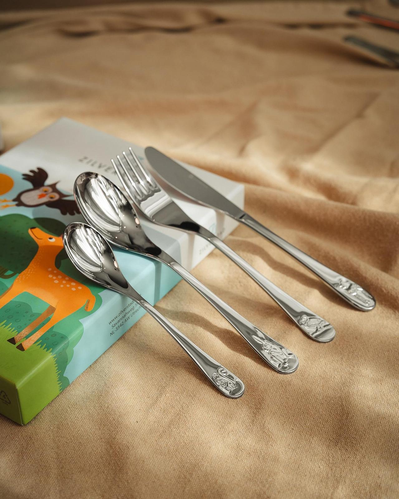 Детский Набор Столовых Приборов Zilverstad Лесные Животные, Нержавеющая Сталь, Серебряный, фото №4 Детский Набор Столовых Приборов Zilverstad Лесные Животные, Нержавеющая Сталь, Серебряный, фото №4