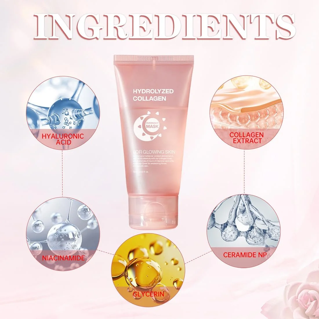 Маска Ночная Collagen, Маска для Лица Collagen Overnight, Корейская Маска-Пленка Collagen - Глубокое Увлажнение, Уменьшает Морщины и Улучшает Эластичность Кожи (Упаковка 1/Набор Discovery), фото №6