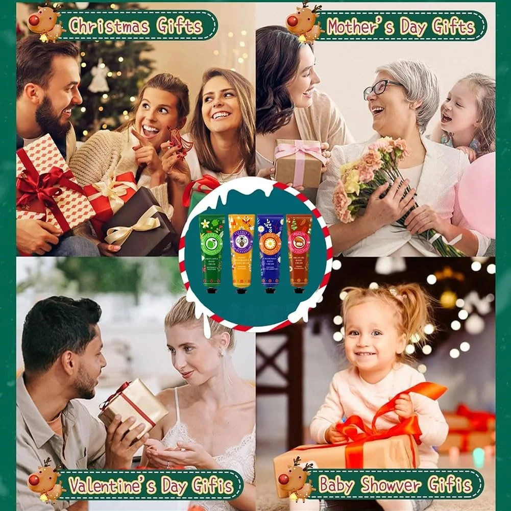 Крем для рук Набір Різдвяний, Набір кремів для рук, 4 шт, фото №7