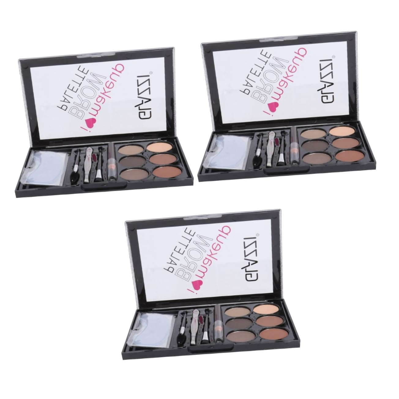 Набор FRCOLOR 3 Оттенок для бровей тени матовые и блестящие стойкие ABS-стикер для бровей, фото №1