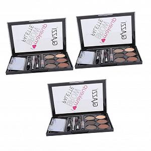 Набор FRCOLOR 3 Оттенок для бровей тени матовые и блестящие стойкие ABS-стикер для бровей - Фото 1