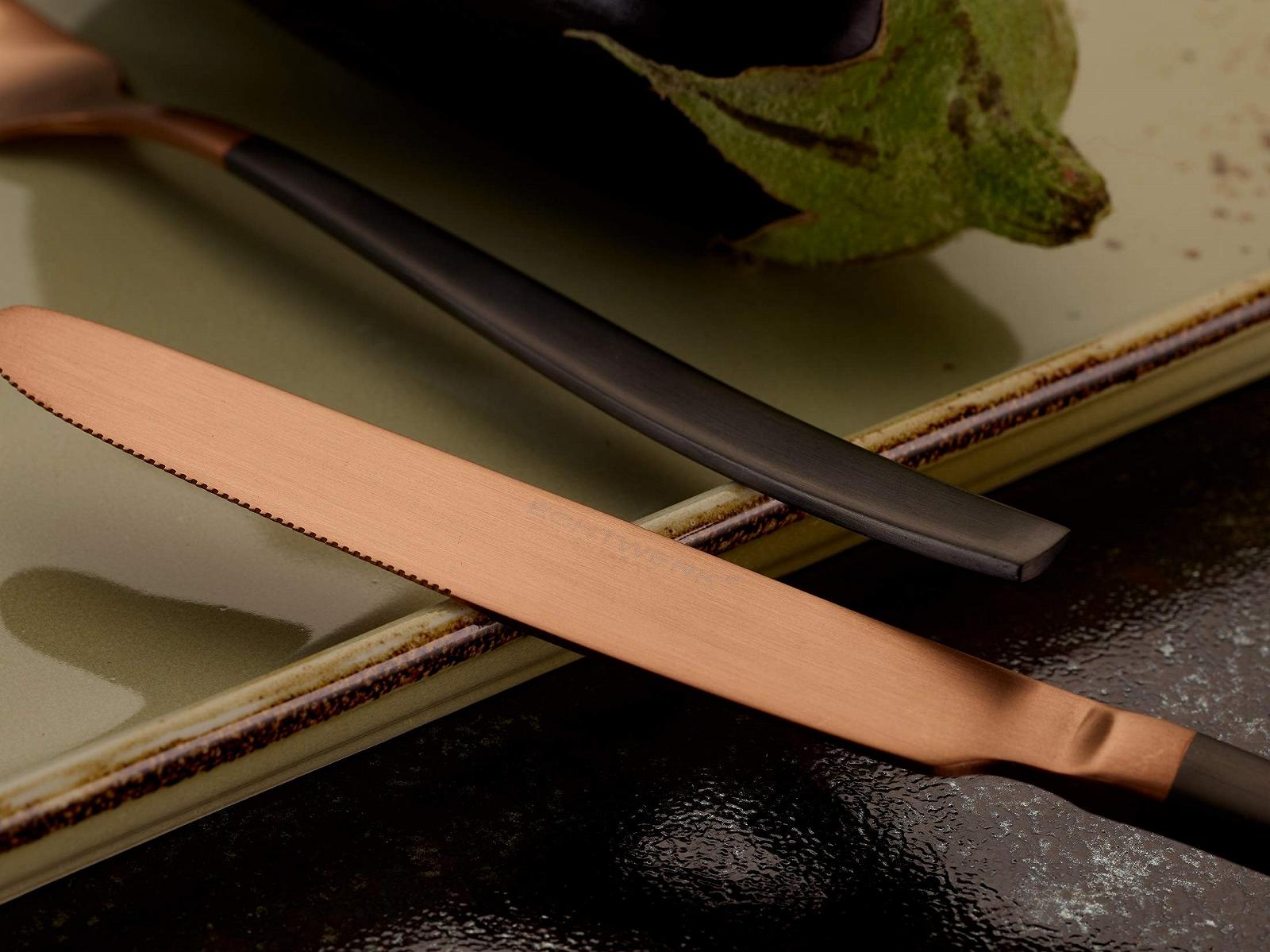 Набор столовых приборов Echtwerk Positano Due Bronze/Black Edition, 20 предметов, на 4 персоны, матовый 18/10, нержавеющая сталь, бронзовый/черный, фото №4 Набор столовых приборов Echtwerk Positano Due Bronze/Black Edition, 20 предметов, на 4 персоны, матовый 18/10, нержавеющая сталь, бронзовый/черный, фото №4