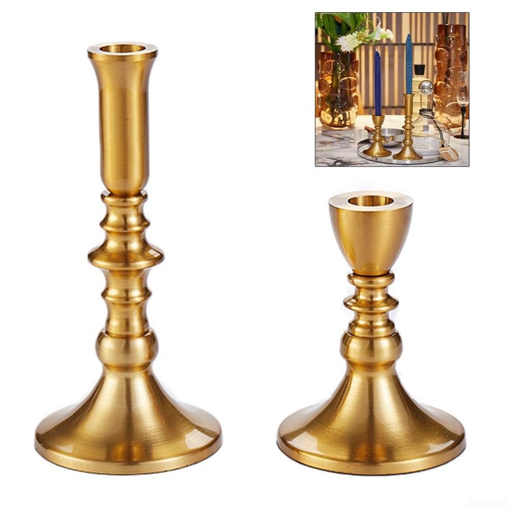 Подсвечник Metal Antique Brass Finish Secure Hold for Taper Candles 7,87см, 3,74 Base (L), фото №4